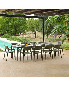 Nardi dining set Rio 210 + 8 Trill Armchair