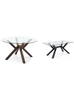 Connubia tavolo Mikado vetro