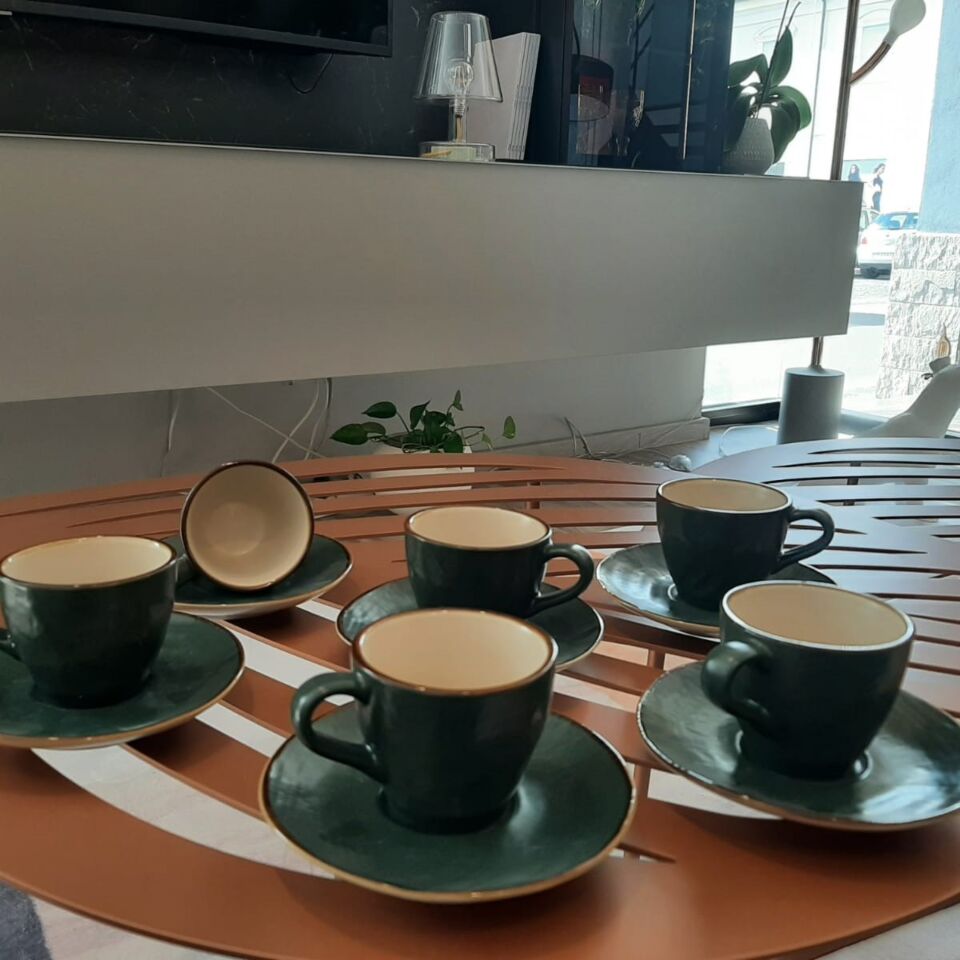 Set tazzine caffè verdi mediterraneo - Lemani casa