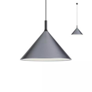 Aluminum pendant lamp Jaap by Redo, gunmetal black