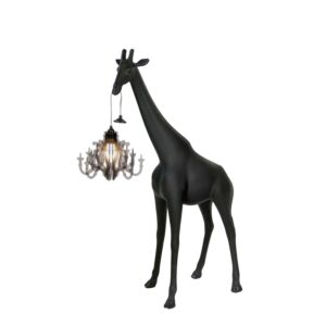 lampada da tavolo/da terra Giraffe in Love XS di Qeeboo, nero