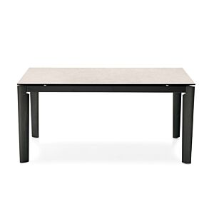 Connubia Lord 130 cm, tavolo allungabile con gambe in faggio nero e piano in ceramica Sale