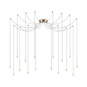 lampada a sospensione Lucciola di Ideal Lux, ottone