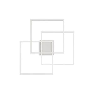 plafoniera Frame di Ideal Lux, quadrato, bianco