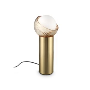 lampada da tavolo Bloom di Ideal Lux, ottone, big