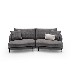 Jand di LeComfort divano di design con terminali sagomati, tessuto Demy 022