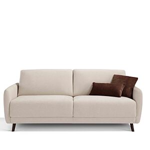 divano letto Ghali di Dienne, 3 posti, rivestimento chiaro, piedini in legno