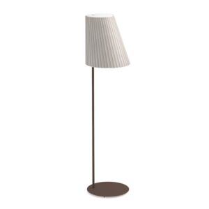 LAMPADA A PIANTANA OUTDOOR CONE (Emu), paralume plissettato, struttura marrone