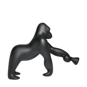 Qeeboo Kong, gorilla luminoso alto 140 cm con torcia orientabile, nero