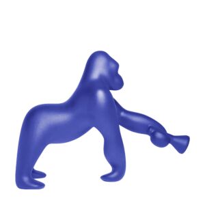 Qeeboo Kong, gorilla luminoso alto 140 cm con torcia orientabile, blu
