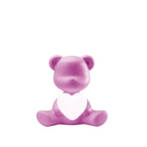Qeeboo lampada Teddy Love XS a forma di orsetto con lampada a cuore, fuxia