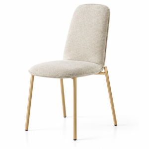 Connubia Riley CB2157 with sand-colored upholstery and a brass base