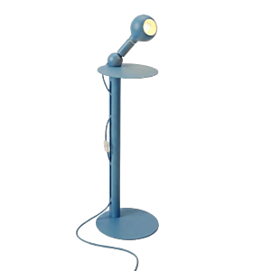 lampada piantana Rocco di Filotto, con lampadina Camo, blu