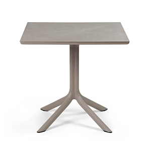 Tavolo da esterno Nardi Clip Mat, 80x80 cm, tortora