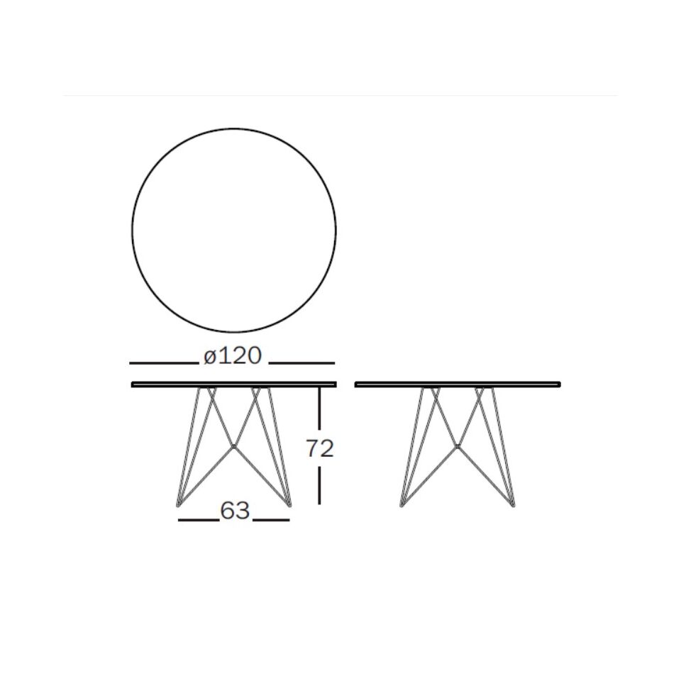 XZ3 round table by Magis Design, made in Italy. - Lemani casa