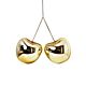 Lampada a sospensione metallizzata a forma di ciliegia Qeeboo Cherry Metal, oro