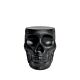 Qeeboo Mexico side table/stool, skull-shaped with graphic pattern, black