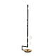 piantana Birds di Ideal Lux in metallo nero con 5 diffusori in vetro opalino