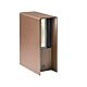 Aluminum outdoor bollard applique Redo Izar, Corten