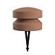 Cliff bollard-spike by Redo, 360° LED emission, Terracotta color