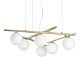 Sospensione moderna Ideal Lux Atlas, 6 luci, oro