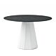 Connubia Dix 120 tavolo fisso da esterno con base binaoc ottico opaco e piano in ceramica Cardoso Nero