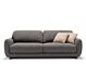 divano letto Bob di Dienne, 3 posti, rivestimento scuro con cuscini decorativi