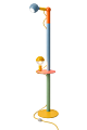 lampada piantana Rocco XXL di Filotto, colorazione multicolore Pride, due lampadine