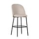 76 cm seat high stool Tuka Mid by Connubia, Black base, Enil Sand fabric
