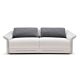 divano letto Deep di Dienne, 3 posti, rivestimento chiaro, cuscini decorativi scuri