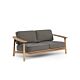 Emu Twins 2 seats sofa with teak structure