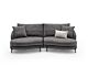 Jand di LeComfort divano di design con terminali sagomati, tessuto Demy 022