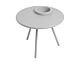light grey low table with flowerpot Bakkes by Fatboy