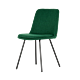 sedia da pranzo imbottita Hedra di Connubia, base Nero, rivestimento Cros Bosco