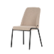 sedia Juna di Connubia, base Nero, rivestimento Cros Tortora
