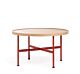 Magis Motta tavolino basso in metallo e rovere, Ø 70 cm, rosso