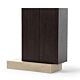 Block by Mogg, cabinet in Moka stained ash with Fossil green marble base