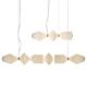 Mogg Costantina Opal, Horizontal pendant lamp, 3 or 6 LED lighting elements