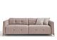 divano letto Mura di Dienne,  3 posti maxi, rivestimento chiaro, piedini oro