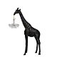 scultura con lampadario Giraffe in Love M di Qeeboo, nero