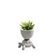 Fioriera portavasi in ceramica Qeeboo Turtle carry XS, grigio chiaro