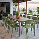 Nardi dining set Rio Alu 140 + 6 Trill Armchair